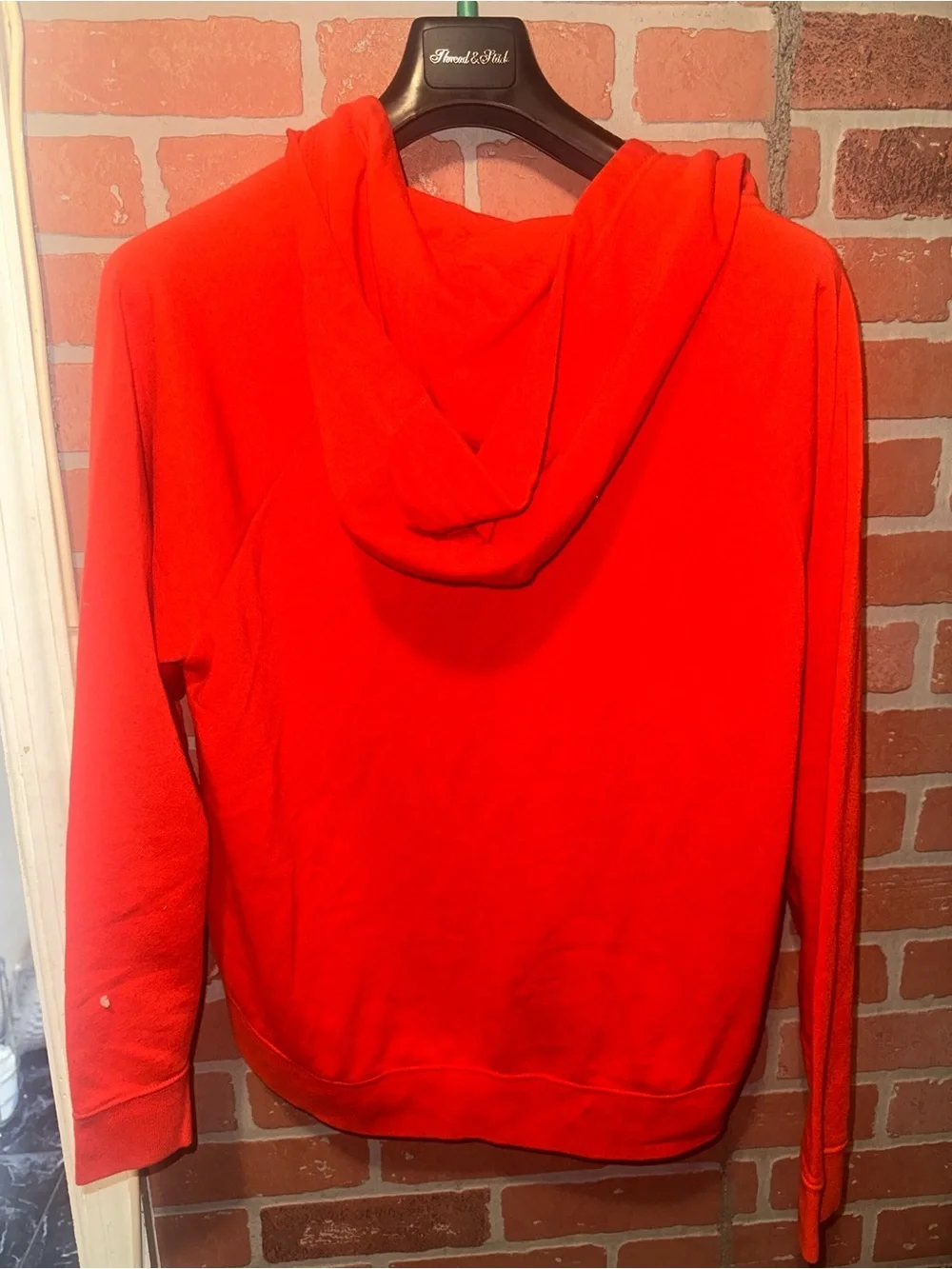 Nike Women's Bright Red Zip Hoodie with White Logo